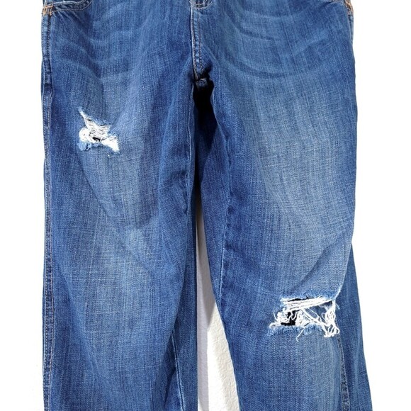 CURRENT/ELLIOTT Ranch Hand Overall Traveler Destroy Western Denim Jumpsuit Small - Picture 5 of 11